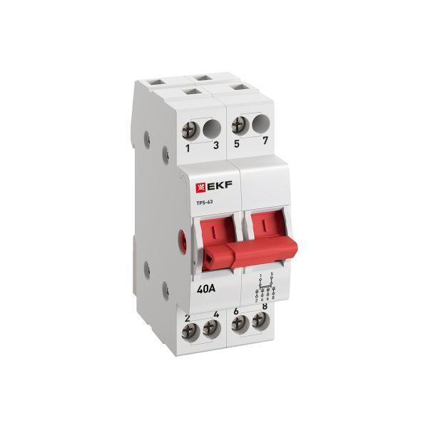 Переключатель трехпозиционный ТПС-63 2P 40А PROxima EKF TPS240