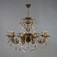 Подвесная люстра AMBIENTE by BRIZZI 8888/10 PB Leaf Crystal