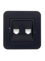 Розетка компьютерная 2-м СП ASTI IP20 RJ45 в сборе черн. бархат LEZARD 7081-4242-141