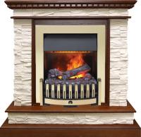 Dimplex Каминокомплект Calgary - Дуб / Сланец беженый с очагом Danville Brass FB2