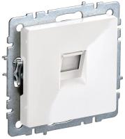 Розетка компьютерная Brite RJ45 кат.5E РК10-БрБ механизм бел. IEK BR-K10-1-K01-PRO