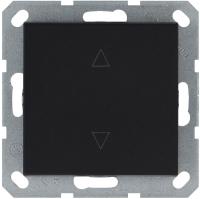 Выключатель для жалюзи 1-кл. 10А IP20 механизм черн. матовый soft touch Jasmart G3018PB