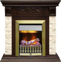 Dimplex Каминокомплект Luxemburg (каменный) - Сланец/Темный дуб с очагом Danville Antique Brass FB2