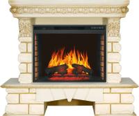 Royal Flame Каминокомплект Pierre Luxe LORD - Слоновая кость / Белый с очагом Vision 28 EF LED FX