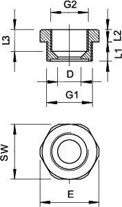 Переходник 107 R M40-32 PA OBO 2030652