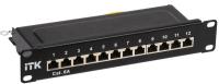 Патч-панель 1U кат.6A STP 12 портов 10" Dual IDC ITK PP12-1UC6AS-D05-10