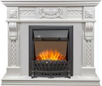 Royal Flame Каминокомплект Corsica - Матовый белый (Ширина 1100) с очагом Aspen Black