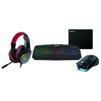 Комплект клавиатура и мышь GXZ990 игровой 1200-3600dpi + коврик + гарнитура черн. Intro Б0060195