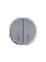 Выключатель 2-кл. СП OSEN 10А IP20 с подсветкой механизм сер. матов. LEZARD 743-7488-112