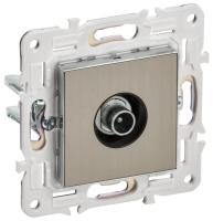 Розетка телевизионная проходная TV SKANDY SK-A17N никель IEK SK-A10-P-K50