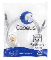Патч-корд F/UTP кат.5E PC-FTP-RJ45-Cat.5e-1m 2xRJ45/8p8c экранир. PVC 1м сер. Cabeus 7262c