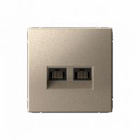 Розетка компьютерная 2-м ArtGallery RJ45 + RJ45 кат.5E механизм шампань SE GAL000585