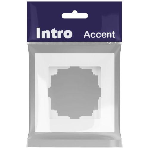 Рамка 1-м СП Accent 6-501-01М бел. матов. Intro Б0063730