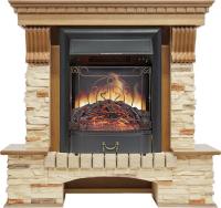 Royal Flame Каминокомплект Pierre Luxe - Дуб / Сланец с очагом Majestic FX Black