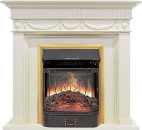 Royal Flame Каминокомплект Corfu - Слоновая кость с очагом Majestic FX Brass