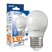 Лампа светодиодная G45 15Вт шар 6500К E27 1350лм 230В IONICH 1636