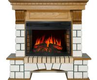 Royal Flame Каминокомплект Pierre Luxe - Белый / Дуб с очагом Dioramic 25 LED FX