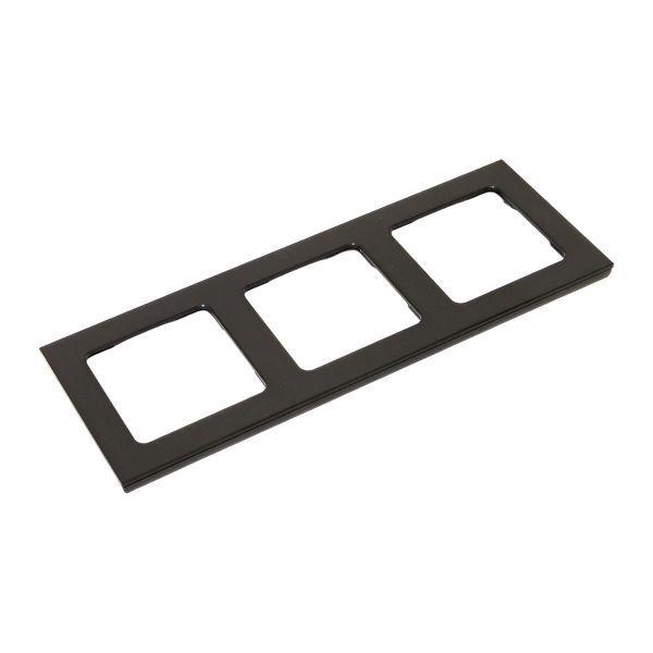 Рамка 3-м Стокгольм металл. черн. PROxima EKF EZM-G-304-10