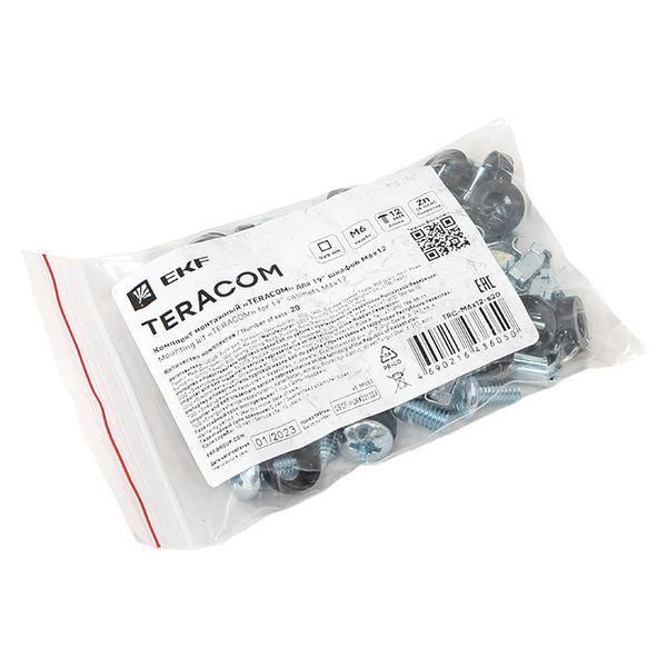 Комплект монтажный TERACOM для 19дюйм шкафов М6х12 (уп.20шт) EKF TRC-M6x12-s20