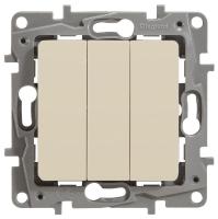 Выключатель 3-кл. СП Etika 10А IP20 250В 10AX винтов. зажимы механизм сл. кость IEK 672343