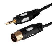 Шнур DIN 5PIN Plug - 3.5мм Stereo Plug 1.5М (GOLD) Rexant 17-2502