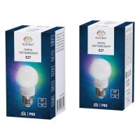 Лампа светодиодная, диаметр 50мм, E27, 9 LED, 3Вт, RGB, матовая колба, 230В NEON-NIGHT