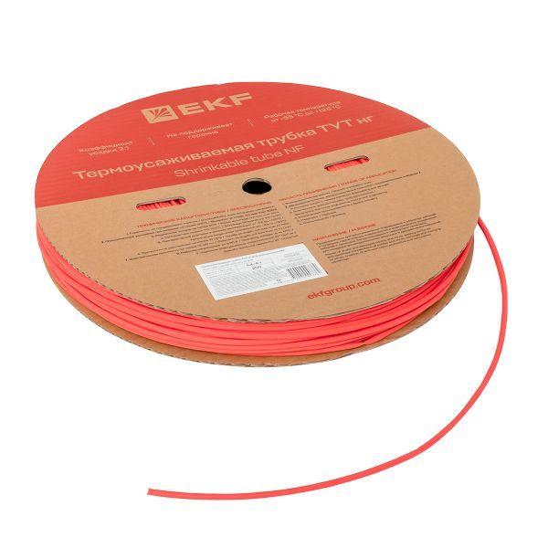 Трубка термоусадочная ТУТ нг 4/2 красн. (уп.200м) EKF tut-4-r