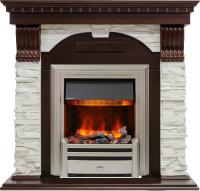Dimplex Каминокомплект Dublin - Темный дуб / Сланец белый с очагом Chesford
