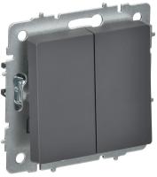 Выключатель перекрестный 2-кл. СП BRITE ВС10-2-3-БрГ 10А механизм графит IEK BR-V23-0-10-K53