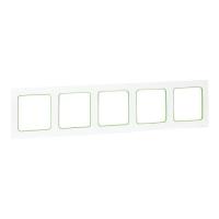 Рамка 5-м Стокгольм бел. с линией цвета зел. EKF EXM-G-306-20