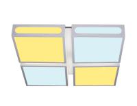 Накладной светильник Ambrella Light FS1888 WH/SD 144W 4200K D520*520