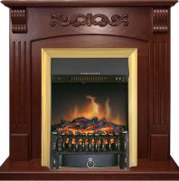 Royal Flame Каминокомплект Sorrento угловой - Орех с очагом Fobos FX Brass