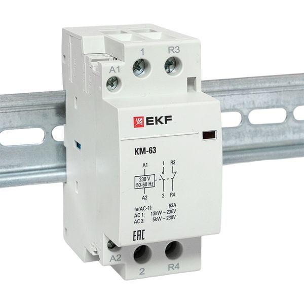 Контактор модульный КМ 63А NО+NC (2 мод.) EKF km-2-63-11