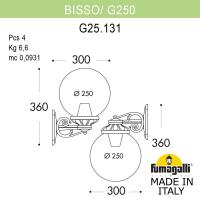 Светильник настенный Fumagalli G25.131.000.BXF1R