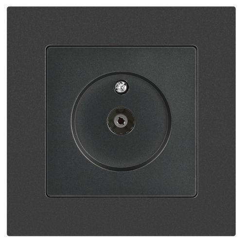 Розетка телевизионная одиночная TV СП Accent 6-301-07 IP20 графит Intro Б0063614