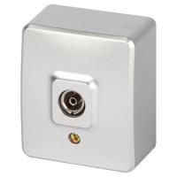 Розетка 1-м ОП Эксперт 11-3201-03 TV IP20 алюм. Эра Б0062996