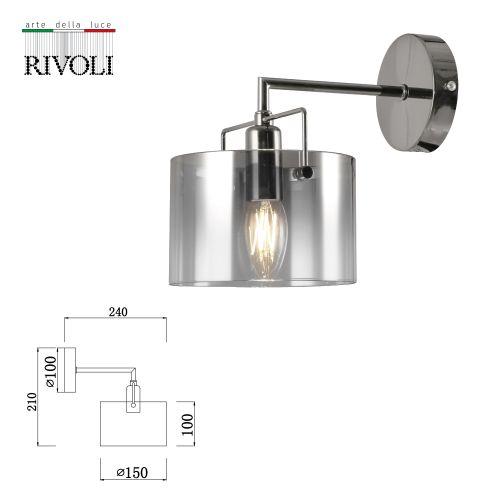 Бра Bonnie 2078-401 настенный 1хE14 40Вт классика Rivoli Б0055610