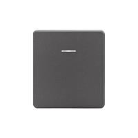 Выключатель ROUND 1 кл перекрестный (переключатель) с подсветкой 10А с/у титан KRANZ