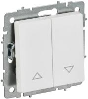 Выключатель жалюзи СП BRITE ВС10-1-5-БрАБ 10А механизм арктич. бел. IEK BR-V15-0-10-K91