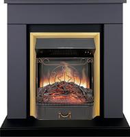 Royal Flame Каминокомплект Bergen (Разборный) - Серый графит (Ширина 900 мм) с очагом Majestic FX Brass