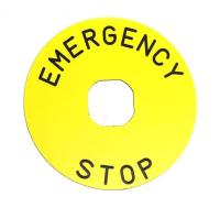 Табличка аварийной кнопки алюм. Ф90мм EMAS BET90A