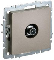 Розетка телевизионная проходная TV СП Brite РТВ10-0-БрШ механизм шампань IEK BR-A10-P-K37