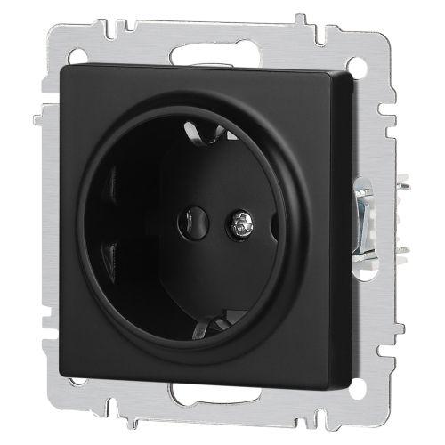 Розетка 1-м СП Accent 6-202-05 16А IP20 250В 2P+E Schuko антрацит Intro Б0063693