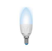 Лампа светодиодная LED-C37 7W/NW/E14 /FR PLP01WH Яркая 7Вт свеча матовая 4000К нейтр. бел. E14 (упак. картон) Uniel UL-00002411