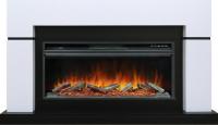 Royal Flame Каминокомплект Lindos - Белый с черным (Ширина 1470мм) с очагом Vision 42 LOG LED