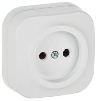 Розетка ОП GLORY РС20-2-ХБм 10А без заземл. без защ. шторок бел. матов. IEK ERH10-K01M-10