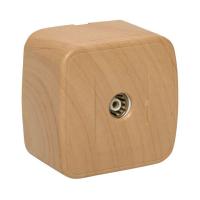 Розетка телевизионная TV 1-м ОП Минск 5-862МГц 75Ом свет. дерево EKF EGA00-027-30