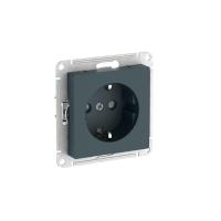 Розетка AtlasDesign 16А с заземл. защ. шторки быстрозажим. клем. механизм изумруд SE ATN000845S