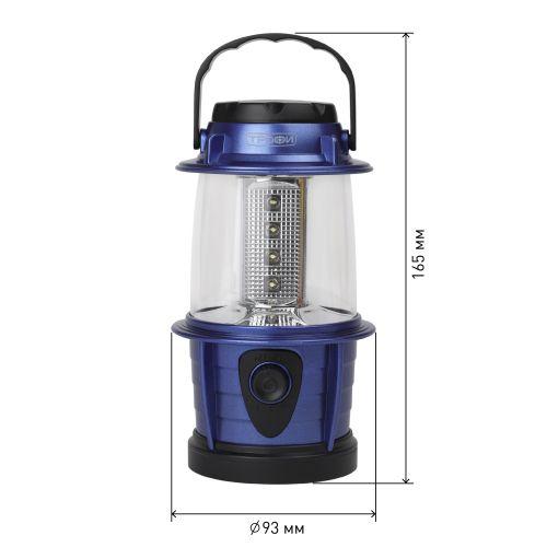 Фонарь кемпинговый KB-101 12LED элементы питания 3хAA (не в компл.) син. металлик Трофи Б0054482
