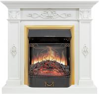 Royal Flame Каминокомплект Derby - Белый дуб с очагом Majestic FX Brass